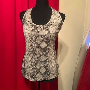 Grayse metallic snake print tank.